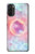 W3709 Pink Galaxy Hülle Schutzhülle Taschen und Leder Flip für Motorola Moto G71 5G