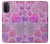 W3710 Pink Love Heart Hülle Schutzhülle Taschen und Leder Flip für Motorola Moto G71 5G