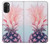 W3711 Pink Pineapple Hülle Schutzhülle Taschen und Leder Flip für Motorola Moto G71 5G