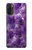 W3713 Purple Quartz Amethyst Graphic Printed Hülle Schutzhülle Taschen und Leder Flip für Motorola Moto G71 5G