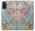 W3717 Rose Gold Blue Pastel Marble Graphic Printed Hülle Schutzhülle Taschen und Leder Flip für Motorola Moto G71 5G
