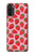 W3719 Strawberry Pattern Hülle Schutzhülle Taschen und Leder Flip für Motorola Moto G71 5G
