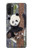 W3793 Cute Baby Panda Snow Painting Hülle Schutzhülle Taschen und Leder Flip für Motorola Moto G71 5G