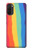 W3799 Cute Vertical Watercolor Rainbow Hülle Schutzhülle Taschen und Leder Flip für Motorola Moto G71 5G