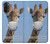 W3806 Funny Giraffe Hülle Schutzhülle Taschen und Leder Flip für Motorola Moto G71 5G