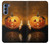 W1083 Pumpkin Spider Candles Halloween Hülle Schutzhülle Taschen und Leder Flip für Motorola Edge S30