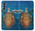 W1249 Blue Sea Turtle Hülle Schutzhülle Taschen und Leder Flip für Motorola Edge S30