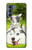 W3795 Grumpy Kitten Cat Playful Siberian Husky Dog Paint Hülle Schutzhülle Taschen und Leder Flip für Motorola Edge S30