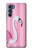 W3805 Flamingo Pink Pastel Hülle Schutzhülle Taschen und Leder Flip für Motorola Edge S30