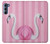 W3805 Flamingo Pink Pastel Hülle Schutzhülle Taschen und Leder Flip für Motorola Edge S30