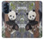 W3793 Cute Baby Panda Snow Painting Hülle Schutzhülle Taschen und Leder Flip für Motorola Edge X30