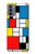 W3814 Piet Mondrian Line Art Composition Hülle Schutzhülle Taschen und Leder Flip für Motorola Moto G31