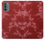 W3817 Red Floral Cherry blossom Pattern Hülle Schutzhülle Taschen und Leder Flip für Motorola Moto G31