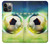 W3844 Glowing Football Soccer Ball Hülle Schutzhülle Taschen und Leder Flip für iPhone 13 Pro Max