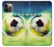 W3844 Glowing Football Soccer Ball Hülle Schutzhülle Taschen und Leder Flip für iPhone 12, iPhone 12 Pro