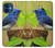 W3839 Bluebird of Happiness Blue Bird Hülle Schutzhülle Taschen und Leder Flip für iPhone 12 mini