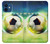 W3844 Glowing Football Soccer Ball Hülle Schutzhülle Taschen und Leder Flip für iPhone 12 mini