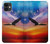 W3841 Bald Eagle Flying Colorful Sky Hülle Schutzhülle Taschen und Leder Flip für iPhone 11