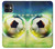 W3844 Glowing Football Soccer Ball Hülle Schutzhülle Taschen und Leder Flip für iPhone 11