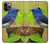 W3839 Bluebird of Happiness Blue Bird Hülle Schutzhülle Taschen und Leder Flip für iPhone 11 Pro