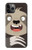 W3855 Sloth Face Cartoon Hülle Schutzhülle Taschen und Leder Flip für iPhone 11 Pro