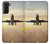 W3837 Airplane Take off Sunrise Hülle Schutzhülle Taschen und Leder Flip für Samsung Galaxy S21 Plus 5G, Galaxy S21+ 5G