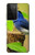 W3839 Bluebird of Happiness Blue Bird Hülle Schutzhülle Taschen und Leder Flip für Samsung Galaxy S21 Ultra 5G