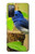 W3839 Bluebird of Happiness Blue Bird Hülle Schutzhülle Taschen und Leder Flip für Samsung Galaxy S20 FE