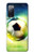 W3844 Glowing Football Soccer Ball Hülle Schutzhülle Taschen und Leder Flip für Samsung Galaxy S20 FE