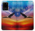 W3841 Bald Eagle Flying Colorful Sky Hülle Schutzhülle Taschen und Leder Flip für Samsung Galaxy S20 Plus, Galaxy S20+