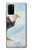 W3843 Bald Eagle On Ice Hülle Schutzhülle Taschen und Leder Flip für Samsung Galaxy S20 Plus, Galaxy S20+