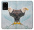 W3843 Bald Eagle On Ice Hülle Schutzhülle Taschen und Leder Flip für Samsung Galaxy S20 Plus, Galaxy S20+