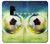 W3844 Glowing Football Soccer Ball Hülle Schutzhülle Taschen und Leder Flip für Samsung Galaxy S9 Plus
