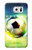 W3844 Glowing Football Soccer Ball Hülle Schutzhülle Taschen und Leder Flip für Samsung Galaxy S7 Edge