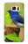 W3839 Bluebird of Happiness Blue Bird Hülle Schutzhülle Taschen und Leder Flip für Samsung Galaxy S7