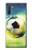 W3844 Glowing Football Soccer Ball Hülle Schutzhülle Taschen und Leder Flip für Samsung Galaxy Note 10