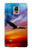 W3841 Bald Eagle Flying Colorful Sky Hülle Schutzhülle Taschen und Leder Flip für Samsung Galaxy Note 4