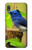 W3839 Bluebird of Happiness Blue Bird Hülle Schutzhülle Taschen und Leder Flip für Samsung Galaxy A10