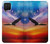 W3841 Bald Eagle Flying Colorful Sky Hülle Schutzhülle Taschen und Leder Flip für Samsung Galaxy A12