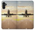 W3837 Airplane Take off Sunrise Hülle Schutzhülle Taschen und Leder Flip für Samsung Galaxy A13 5G