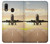 W3837 Airplane Take off Sunrise Hülle Schutzhülle Taschen und Leder Flip für Samsung Galaxy A20, Galaxy A30