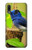 W3839 Bluebird of Happiness Blue Bird Hülle Schutzhülle Taschen und Leder Flip für Samsung Galaxy A20, Galaxy A30