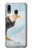 W3843 Bald Eagle On Ice Hülle Schutzhülle Taschen und Leder Flip für Samsung Galaxy A20, Galaxy A30
