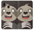 W3855 Sloth Face Cartoon Hülle Schutzhülle Taschen und Leder Flip für Samsung Galaxy A20, Galaxy A30