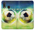 W3844 Glowing Football Soccer Ball Hülle Schutzhülle Taschen und Leder Flip für Samsung Galaxy A20e