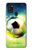 W3844 Glowing Football Soccer Ball Hülle Schutzhülle Taschen und Leder Flip für Samsung Galaxy A21s