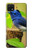 W3839 Bluebird of Happiness Blue Bird Hülle Schutzhülle Taschen und Leder Flip für Samsung Galaxy A22 5G