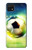 W3844 Glowing Football Soccer Ball Hülle Schutzhülle Taschen und Leder Flip für Samsung Galaxy A22 5G