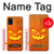 W3828 Pumpkin Halloween Hülle Schutzhülle Taschen und Leder Flip für Samsung Galaxy A31