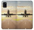 W3837 Airplane Take off Sunrise Hülle Schutzhülle Taschen und Leder Flip für Samsung Galaxy A31